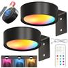 LUKIUP 2 Pezzi Ricaricabili Luce per Quadri Senza Fili con Telecomando, 2600mAh Faretti LED Ricaricabili Quadris Lampada, Luci per Quadri Applique Quadro Luci per Esposizione Pittura Vetrina （Nero）