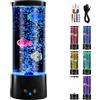 Vegena Lampada Lavica a Bolla Con Pesce - Telecomando, 16 Colori e 4 Modalità - Acquario d'Atmosfera LED Con Cavo USB per Casa, Camera da Letto