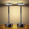 Hapfish Lampada da Tavolo Ricaricabile LED,2 Pezzi 5000mAh Senza Fili USB,Comodino | Eye-Protect Luce a USB Batteria Dimmerabile,3 Modalità di Colore,Impermeabile,per Interno/Ristorante/Esterno(Nero)