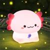 Ainiv Axolotl - Luce notturna Axolotl in silicone per bambini, ricaricabile tramite USB, 3 livelli di luminosità, timer da 30 minuti, lampada da notte portatile per camera da letto, bambini