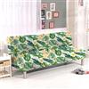 Aisaving Copridivano senza braccioli in poliestere spandex elasticizzato futon fodera protettiva per divano letto pieghevole a 3 posti per divano letto pieghevole senza braccioli 203,2 x 127 cm in