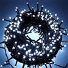 Luccika Catena Luminosa LED Tutti Flash, Cavo Verde 4m, IP44 Interno/Esterno, 31V con Timer, Luci Decorative Natalizie per Giardino e Feste (Bianco Ghiaccio, 25M 500LED)