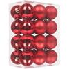 ATB-Foger 24 Palline Natalizie Rosse Opache per Albero di Natale, Ornamenti Luminosi e Scintillanti per Decorazioni di Natale, Matrimonio, Festa, Casa, Festival (3 cm)