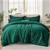 Tifschlaf Set Biancheria da Letto Super King - Copripiumino Super King con 2 Federe - Set Biancheria da Letto con Zip, Ultramorbido in Microfibra Spazzolata, Colore: Verde Scuro (260x220)