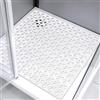 EIVINJE Tappetino da doccia quadrato, antiscivolo, anti-muffa: 70 x 70 cm, grande, per cabina doccia, in gomma morbida, antiscivolo, per bagno, pavimenti bagnati, lavabile in lavatrice, bianco