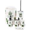 GMMH - Set di 6 accessori da bagno, con dispenser per sapone, porta saponetta e scopino per WC (divertente)