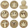 FINGERINSPIRE 8Pz Timbri Autunno Bosco 8Styles Rotondo Mini Fatto a Mano Autunno Legno Timbri 43x38mm Navajo Bianco Fattoria Animali Timbro Autunno Piante Timbro per Festa di Compleanno