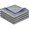 Lunza 4 Pezzi Panni Magic Microfibra Carbonio, 40×40cm Asciugamani Senza Aloni Catturapolvere Assorbenti Lucida, Strofinacci Pulire per Vetri Pavimenti Casa Cucina Auto Moto, Stracci Pulizia Riutilizzabili