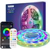 TK99SW Striscia LED RGBIC 3 Metri, Retroilluminazione TV Music Sync, con APP & Telecomando Controllo per TV da 45-65 pollici dietro l'illuminazione