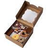 qiqee Scatole per torte nere con finestra, 25,4 x 25,4 x 6,3 cm, confezione da 30 pezzi, per ciambelle, caramelle e biscotti