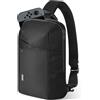 MoKo Borsa a Tracolla per Switch 2/OLED, Steam Deck e ROG Ally X, Custodia Protettiva da Viaggio con 8 Slot per Carte di Gioco, Borsa a Petto Minimalista per iPad Pro/Air 11, Nero