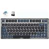 ATTACK SHARK AK832 Tastiera Meccanica, 75% TKL Tastiera DaGioco Wireless, Ultra-Thin Low Profile Gasket Tastiera BT/2.4G/Wired, 20 Backlit, 83 Chiavi, Coiled USB C Cable per Mac/Win-Blue Switch