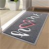 Homaxy Zerbino per casa, interni ed esterni, antiscivolo, lavabile, per porta di casa, ingresso e giardino (44 x 76 cm, grigio)