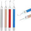PEUTIER 4 Pezzi Strumenti per Diserbo per Vinile con Luce, Strumento per Diserbo a LED Multicolore con 4 Stili Perno e Gancio per Rimuovere Ferro su Carta Scrapbooking Sagome Taglio Cammei Artigianato