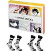 Rainbow Socks - Uomo Donna Calzini da Manga - Regalo Divertente - 2 Paia - Taglia EU 36-40