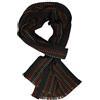 Rotfuchs Sciarpa da uomo, unisex, in pura lana a righe, con frange, multicolore, Colore: rosso