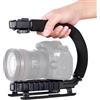 Cuifati Impugnatura Stabilizzatrice Dell'azione Video Impugnatura Universale a Forma di U Funziona con DSLR, per Canon per Nikon per Sony per Videocamera per Fotocamera DSLR Panasonic