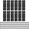 PATIKIL 4x1.2 Inch Cerniera Per Pianoforte, 12 Pcs Cerniera Continua In Acciaio Inossidabile 304 Con Fori Per Porte Cancelli Pianoforte Scatole Di Legno Armadi Barca, Nero