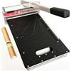 MANTISTOL Tagliapiastrelle per Laminato/PVC resistente da 33 cm con lama di ricambio - Fornisce tagli puliti e senza schegge su laminato, PVC, legno duro, parquet, rivestimenti e altro - Durata doppia!