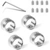 BIGP 4 adattatori per termostato per radiatore RA/Rav/Ravl M30 × 1,5 - 304 in acciaio inox - design a scatto di precisione a prova di perdite, con chiave esagonale (diametro interno 22 mm)