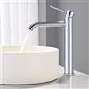 BuntHaus Miscelatore Lavabo Alto Girevole a 360°, BuntHaus Rubinetto Monocomando Bagno, Rubinetti Lavabo da Appoggio per Calda e Fredda Regolabile, Aeratore Rimovibile a Risparmio Idrico, Cromato