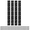 PATIKIL 12x1,2 Inch Cerniera A Pianoforte, 4 Pezzi 304 Acciaio Inossidabile Cerniera Continua Con Fori Per Cancello A Pianoforte Porta Scatola Di Legno Armadietto Barca, Nero