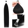 YANTAISIYU Nano Ring Estensioni dei Capelli Nano Loop Tip 50g Capelli Umani Extension (40cm #1 nero)