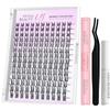 VEYESBEAUTY Ciglia Finte Kit Laminazione Ciglia Kit Newbie's Five-Second Extension Ciglia Finte Ciuffetti Kit Lash Extension Kit Con Bond e Dispositivo Di Rimozione (Sylph kit, 8-18mm)