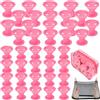 LECTNORE Bigodini in silicone, styling senza calore, confezione da 40 (20 grandi + 20 piccoli) con rete per capelli in borsa PVC, accessorio sicuro per donne e ragazze (Rosa)