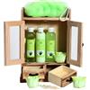 BRUBAKER Cosmetics set beauty da bagno e igiene personale aloe vera in comodo armadietto in legno