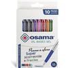 Osama OBG penne a sfera a scatto colorate, scorrevole e precisa - 10 pezzi