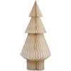 GILDE Oggetto decorativo Honeycomb Albero di Natale in carta - scintillante - motivo geometrico - Crema - Altezza 152cm x Ø 72cm - Decorazione natalizia