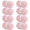 Hombys Filato di ciniglia grossa rosa per uncinetto e lavoro a maglia, super voluminoso, morbido peluche, 8 confezioni Jumbo (27 m, 226,8 g ciascuna)