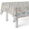 ECOMMERC3 | Tovaglia in tela cerata rettangolare dimensioni 250 x 140 cm - stile, durata e facile pulizia per il tuo tavolo - Tovaglia in tela cerata antimacchia e impermeabile - Recife blu