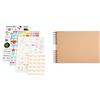 Exacompta - Rif.16802KSTE - Album fotografico a spirale scrapbooking kraft da personalizzare 70 pagine nere - artigianato, fai da te, souvenir, matrimonio, compleanno, viaggio - fornito con kit di