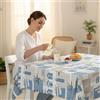 ECOMMERC3 | Tovaglia in tela cerata rettangolare dimensioni 240 x 140 cm - stile, durata e facile pulizia per il tuo tavolo - Tovaglia in tela cerata antimacchia e impermeabile - Starfish Blu