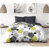 HOME LINGE PASSION Parure de lit microfibre - HOME LINGE PASSION - BULLES DE REVE - Housse 240 x 260 cm + 2 taies d'oreiller 63 x 63 cm - Gris
