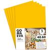 m-office Fogli di Gomma Eva Colorata, Gomma Crepla per Scrapbooking, Scuola, Cartoncini Creativi, Lavoretti, Torte Scenografiche, Scuola o Progetti Artistici 40x60cm (Giallo, 5 uds)