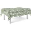 ECOMMERC3 Tovaglia cerata antimacchia rettangolare 100x140 Mallorca Verde | Per il tavolino della cucina, disegno mediterraneo, tela cerata impermeabile, si pulisce con un panno umido
