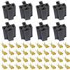 Young Wolf 8 Set Auto Relay Spin Holders w/ 6.3mm Terminals per 4 Pin 5 Pin Relays 10A 12V/24V per la sostituzione del connettore di base della presa del relè dell'auto