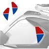 BLACK DOVES GRAPHICS 2pz Adesivi Compatibili con Fiancate Serbatoio Motorrad R 1200 1250 GS Adventure LC (Rosso-Blu)