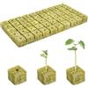 DIELOVEHUA 50 Pezzi Cubi di Lana di Roccia, 2.5 x 2.5 x 2.5 cm Cubi di Coltivazione Soilless,Rockwool Grow Cubes, Lana di Roccia Cubi di Radicazione per Talee Pianta Propagazione