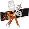 Yosalink Barbecue Accessori,Set di 2 Utensili Multifunzione Kit Barbecue: Spatole Barbecue e Forchettone Barbecue,Creativi per Accessori Barbecue,I Migliori Regali per Barbecue per Uomo,Regali per Papà