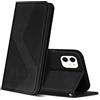 ZONNAVI Cover per iPhone 12 Mini, Flip Custodia Pelle PU con [Slot Cart] [Supporto Stand] [Magnetica], Cover a Libro Portafoglio per iPhone 12 Mini (Nero)