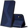 ZONNAVI Cover per Samsung Galaxy A10 / Galaxy M10, Flip Custodia Pelle PU con [Slot Cart] [Supporto Stand] [Magnetica], Cover a Libro Portafoglio per Samsung Galaxy A10 / Galaxy M10 (Blu)