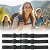 Lunza 3 Pezzi Cinghia Toracica Zaino 2.5cm con Fibbia Cinghia Pettorale Antiscivolo Cinturino Sterno per Zaino Regolabile per Trekking, Scuola, Jogging e Viaggi, Adatto per Adulti e Bambini (Nero)