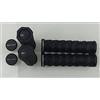Bianchi - coppia di manopole MTB ROCK 2019 in TPR/PLASTIC CORE per MTB colore nero con ANELLI DI FISSAGGIO C2505516