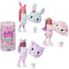 Barbie - Chelsea Cutie Reveal Care Bears Serie 2, mini bambola con costume di peluche e 6 accessori a sorpresa con effetto cambia colore, 3+ anni, JMW63