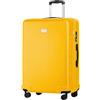 PUCCINI Panama - Valigetta rigida in policarbonato con ruote gemellate TSA M-L-XL, giallo., xl, Valigia grande