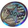 Atairs 440 pezzi - Sigillo olografico 3D 20 mm argento lucido - sigillo di sicurezza, sigillo di qualità, etichette di sicurezza, etichetta di sicurezza autoadesiva, etichetta di sicurezza